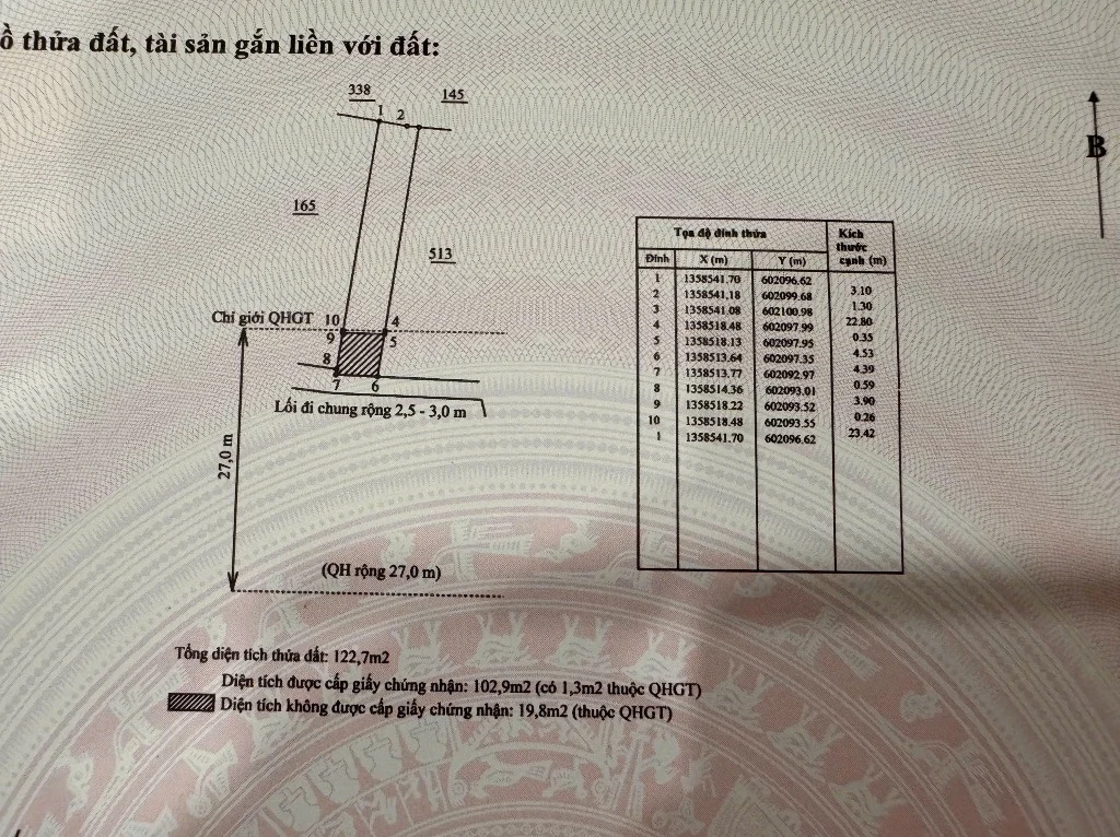 Bán đất đường Phú Xương, Vĩnh Hải, Nha Trang, 122m2 giá 3.15 tỷ