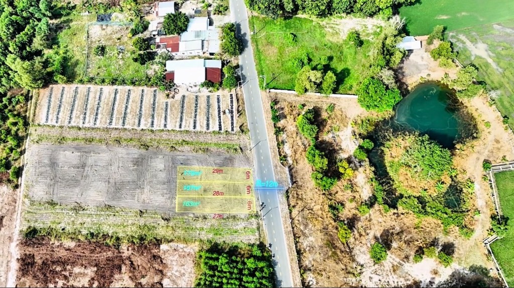 Bán lô đất Láng Dài, Đất Đỏ, ngang 6x29m Hoatdongokvip ưu đãi hấp dẫn 108m2, đường nhựa rộng 12m, chỉ 950 triệu sở hữu