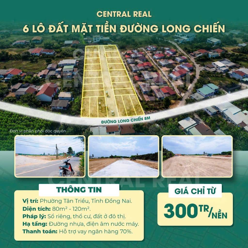 Bán 10 lô đất 1/ Hương Lộ 15 Vĩnh Cửu, Hoatdongokvip ưu đãi hấp dẫn 100%, giá chỉ từ 980tr/nền