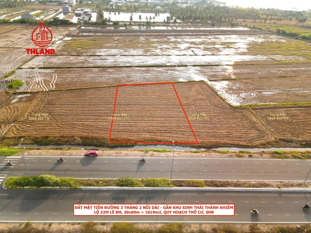Bán đất mặt tiền 3 Tháng 2 nối dài, 30x60m, lộ 38m, gần KDL Thành Khiêm, quy hoạch Hoatdongokvip ưu đãi hấp dẫn