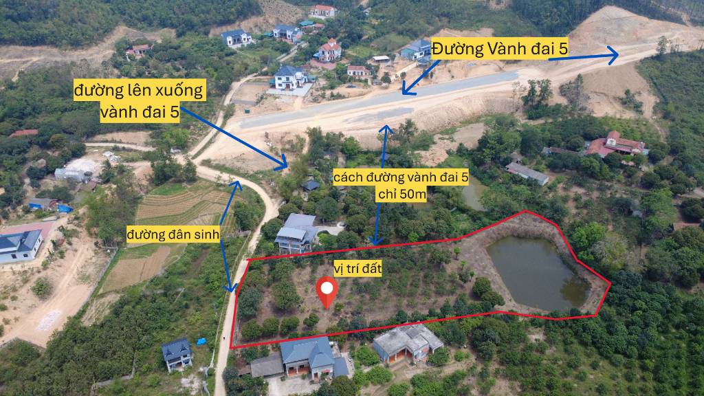 Bán đất Ngọc Thanh, Thành phố Phúc Yên, Vĩnh Phúc, trên đường xuống vành đai 5, 5200m2, giá 15 tỷ