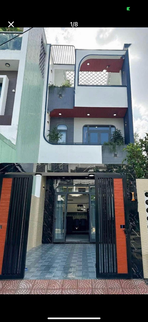 NHÀ MỚI XÂY CẦU TRÀM AN, LONG AN, GIÁ 2TỶ6, 110m2 SHR