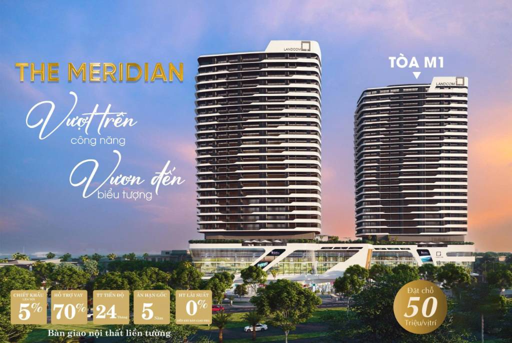 Bán căn hộ The Meridian Đà Nẵng, căn hộ ven sông 75tr/m2, giá CĐT, giá và chính sách ưu đãi GĐ1