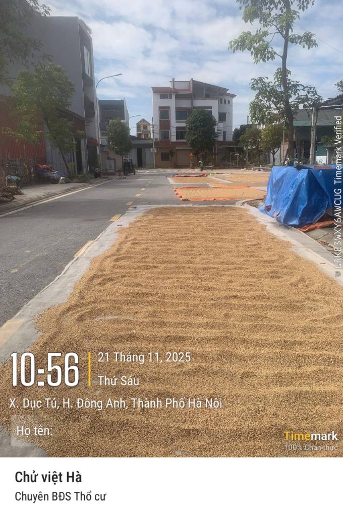 Bán đất Dục Tú, Đông Anh, sát đường gom cầu Tứ Liên, lô giãn dân, 2 mặt đường ô tô tránh