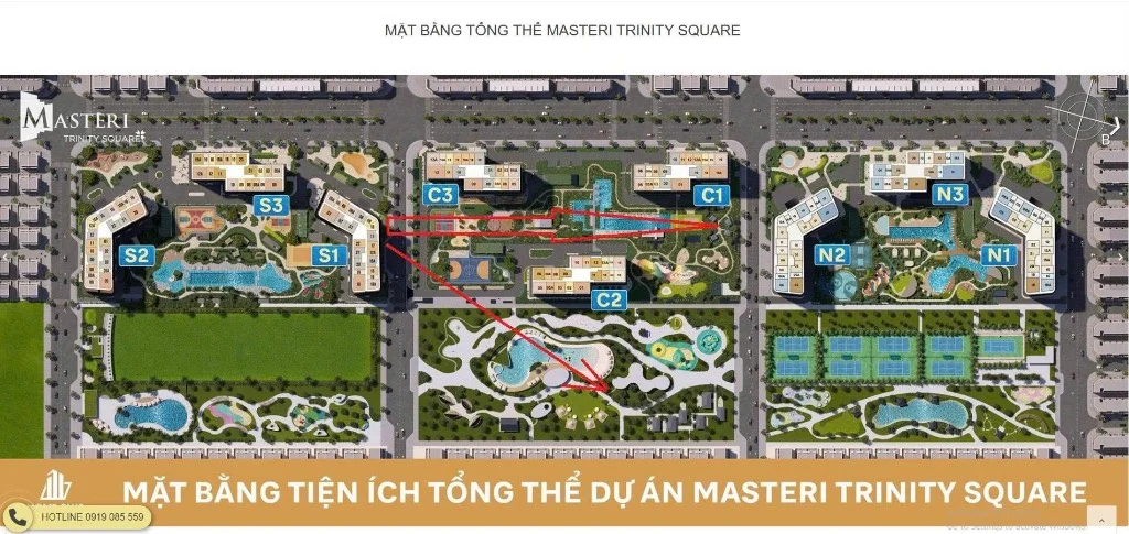 BÁN CĂN HỘ MASTERRISE TRINITY OCEAN PARK 2, VIEW THOÁNG ĐẸP, VƯỜN NỘI BỘ