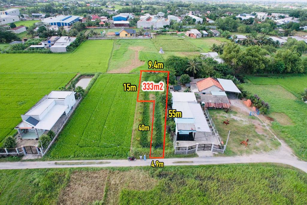 Bán gấp đất Hoà Khánh Đông, Đức Hoà, 333m2 full Hoatdongokvip ưu đãi hấp dẫn, chỉ 4tr2/m2